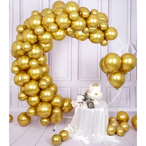Balony lateksowe metaliczne złote 50 sztuk